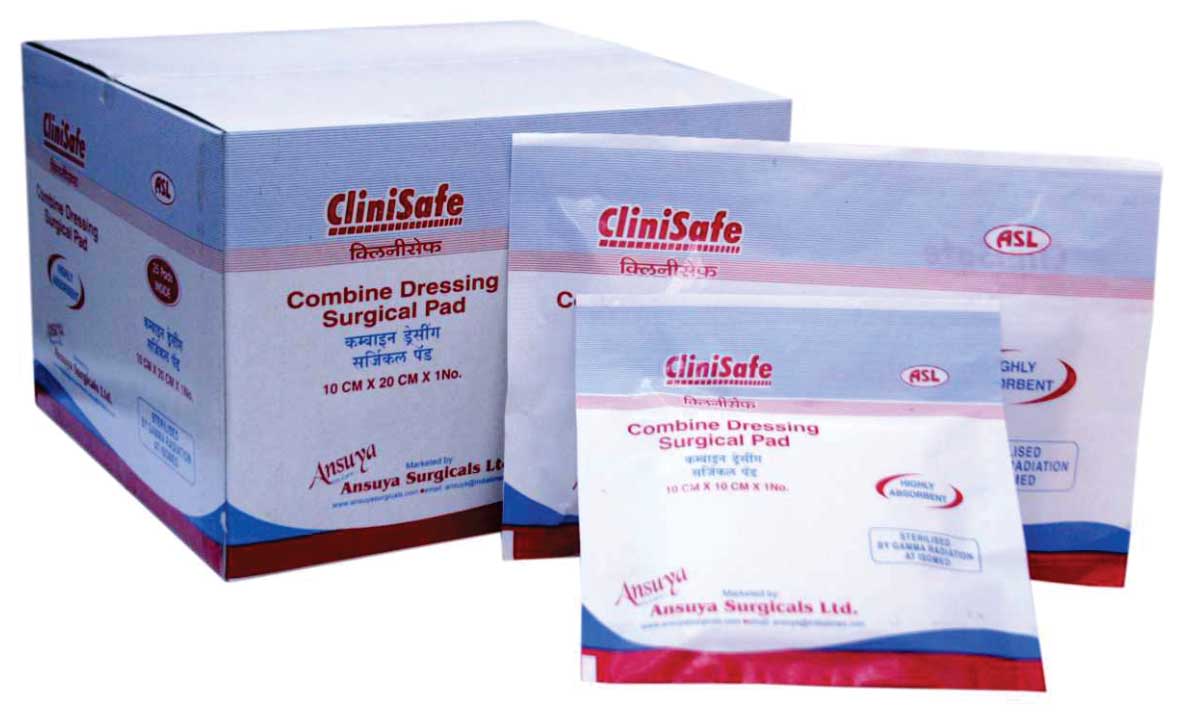 clinisafe combine dressing surg pad